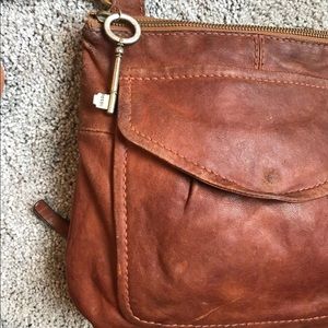 Fossil leather crossbody